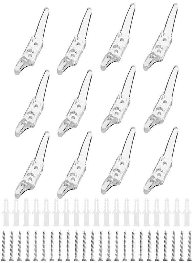 Abvsdu 12 PCS Blind Cord Holder, Safety Rope Cleats, Plastic Transparent Blind Cord Safety with Screws for Window Blinds Curtains Sun Shades Ropes - Image 1